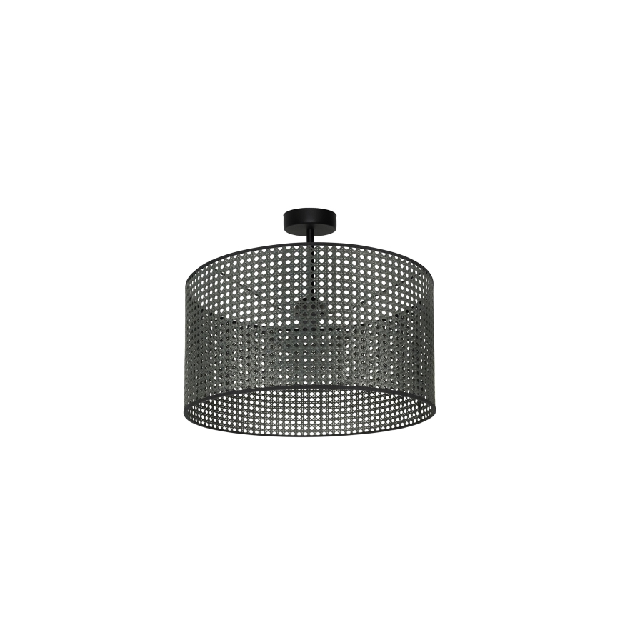 Duolla - Nadgradni luster ROLLER RATTAN 1xE27/15W/230V pr. 45 cm crno