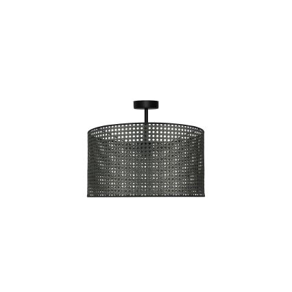 Duolla - Nadgradni luster ROLLER RATTAN 1xE27/15W/230V pr. 45 cm crno
