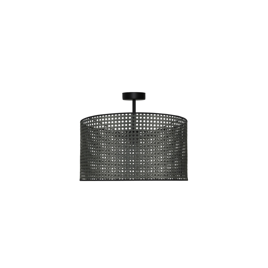 Duolla - Nadgradni luster ROLLER RATTAN 1xE27/15W/230V pr. 45 cm crno