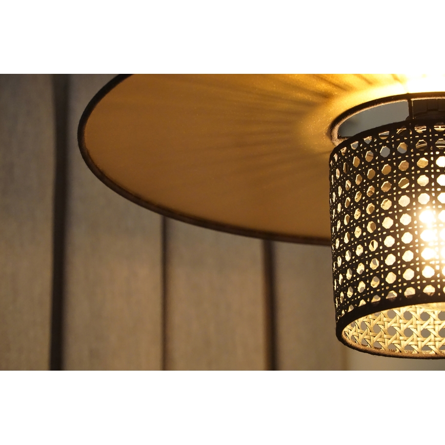 Duolla - Nadgradni luster TOKYO RATTAN 1xE27/15W/230V pr. 50 cm zlatna/crno