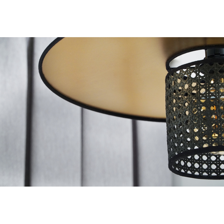 Duolla - Nadgradni luster TOKYO RATTAN 1xE27/15W/230V pr. 50 cm zlatna/crno