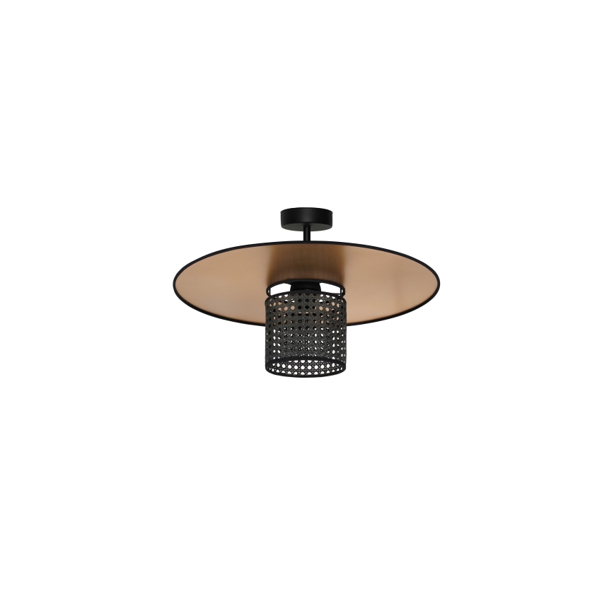 Duolla - Nadgradni luster TOKYO RATTAN 1xE27/15W/230V pr. 50 cm zlatna/crno