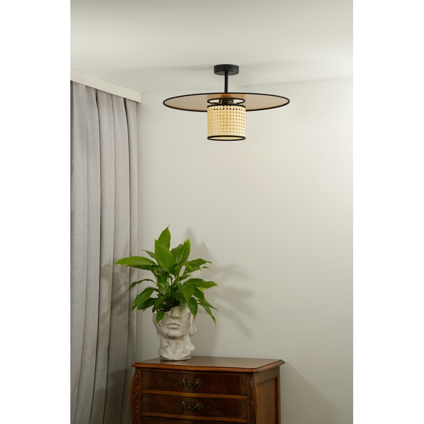 Duolla - Nadgradni luster TOKYO RATTAN 1xE27/15W/230V pr. 50 cm zlatna/ratan
