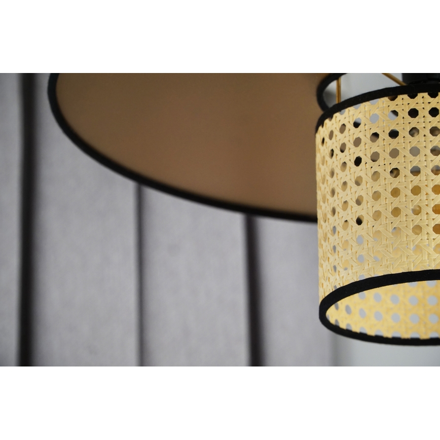 Duolla - Nadgradni luster TOKYO RATTAN 1xE27/15W/230V pr. 50 cm zlatna/ratan