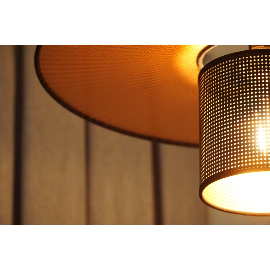 Duolla - Nadgradni luster TOKYO SHINY 1xE27/15W/230V pr. 50 cm crno/bakrena