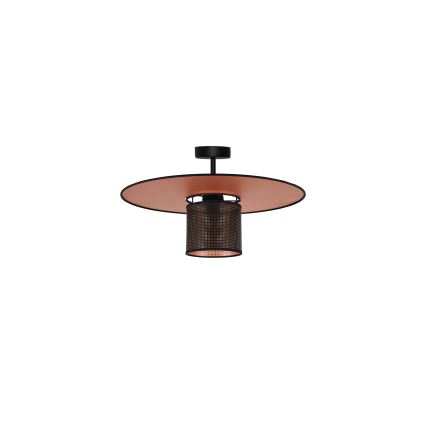 Duolla - Nadgradni luster TOKYO SHINY 1xE27/15W/230V pr. 50 cm crno/bakrena