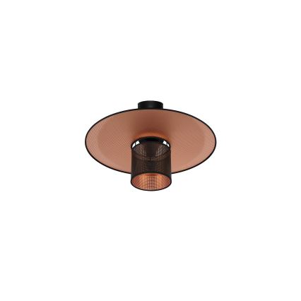 Duolla - Nadgradni luster TOKYO SHINY 1xE27/15W/230V pr. 50 cm crno/bakrena