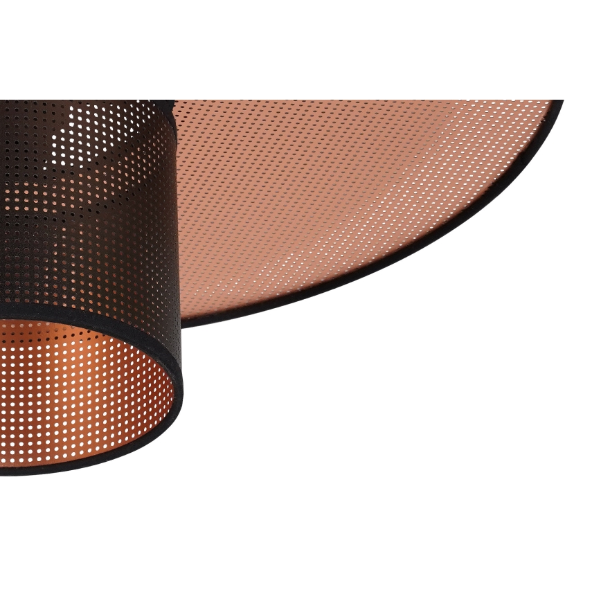 Duolla - Nadgradni luster TOKYO SHINY 1xE27/15W/230V pr. 50 cm crno/bakrena