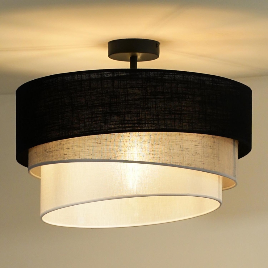 Duolla - Nadgradni luster TRIO 1xE27/15W/230V pr. 45 cm crno/sivo/bela