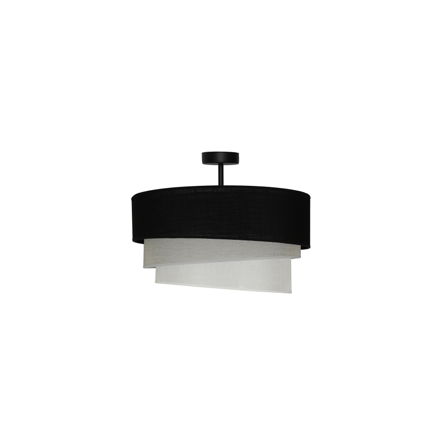 Duolla - Nadgradni luster TRIO 1xE27/15W/230V pr. 45 cm crno/sivo/bela