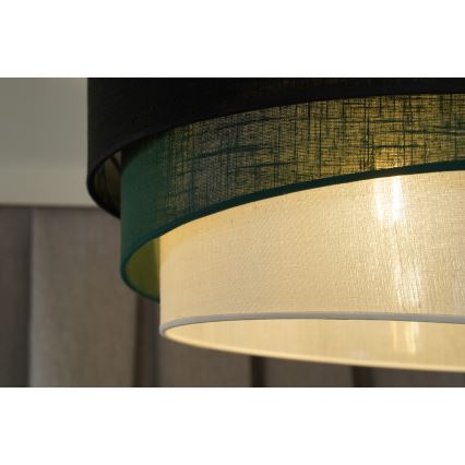 Duolla - Nadgradni luster TRIO 1xE27/15W/230V pr. 45 cm crno/zelena/bela