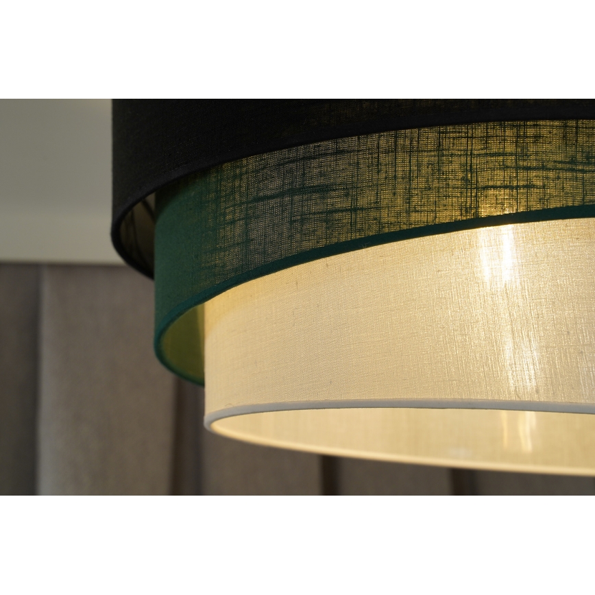Duolla - Nadgradni luster TRIO 1xE27/15W/230V pr. 45 cm crno/zelena/bela
