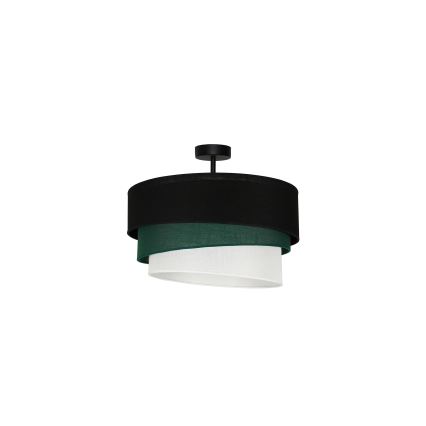 Duolla - Nadgradni luster TRIO 1xE27/15W/230V pr. 45 cm crno/zelena/bela