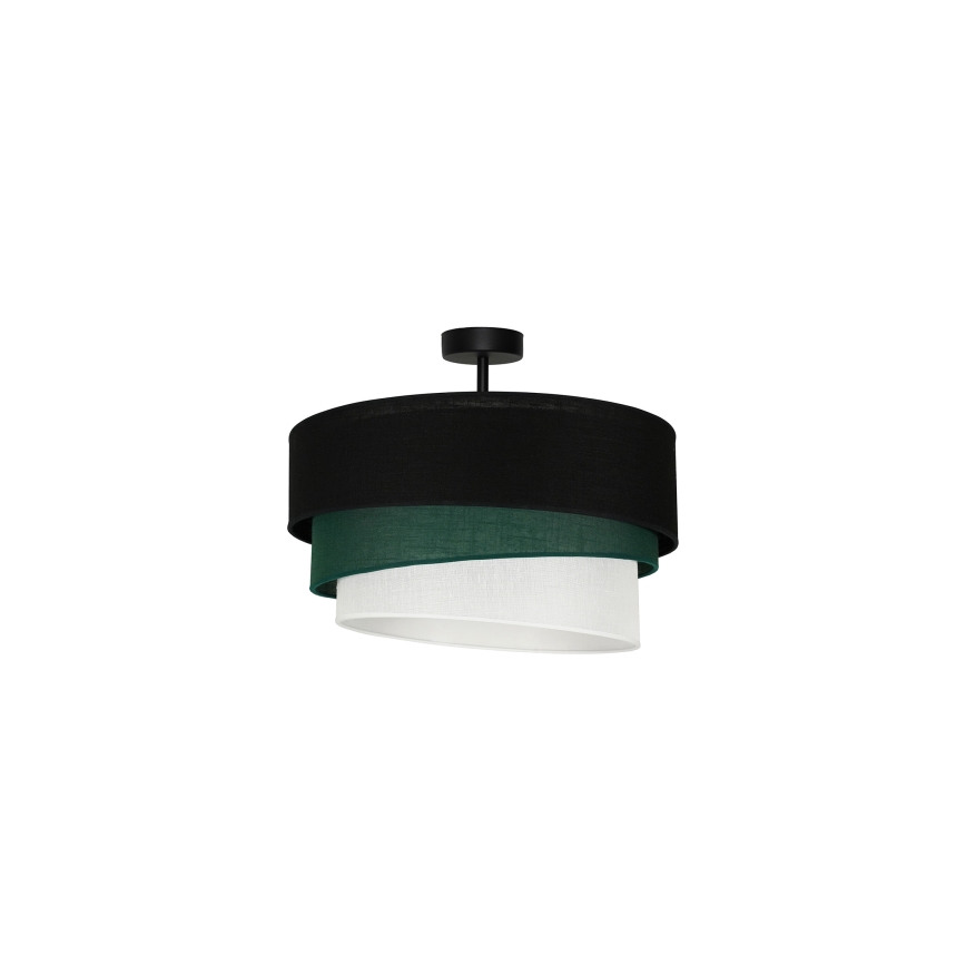 Duolla - Nadgradni luster TRIO 1xE27/15W/230V pr. 45 cm crno/zelena/bela