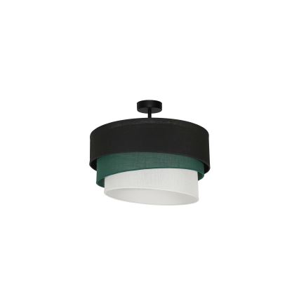 Duolla - Nadgradni luster TRIO 1xE27/15W/230V pr. 45 cm crno/zelena/bela