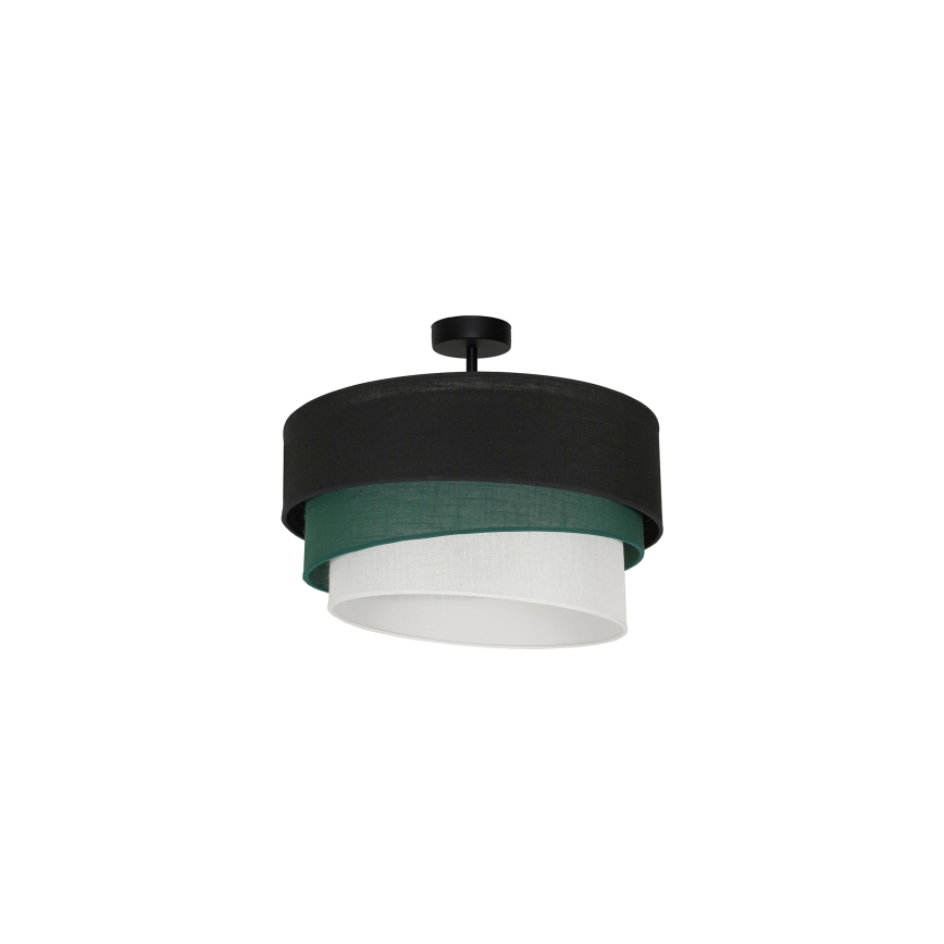 Duolla - Nadgradni luster TRIO 1xE27/15W/230V pr. 45 cm crno/zelena/bela