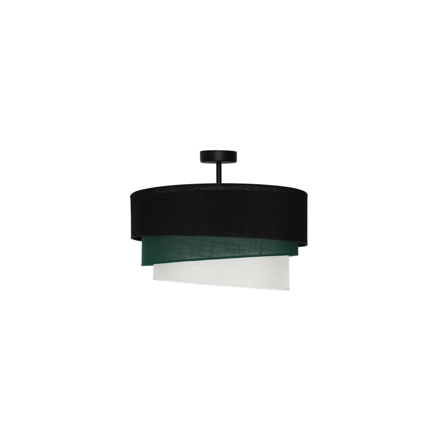Duolla - Nadgradni luster TRIO 1xE27/15W/230V pr. 45 cm crno/zelena/bela