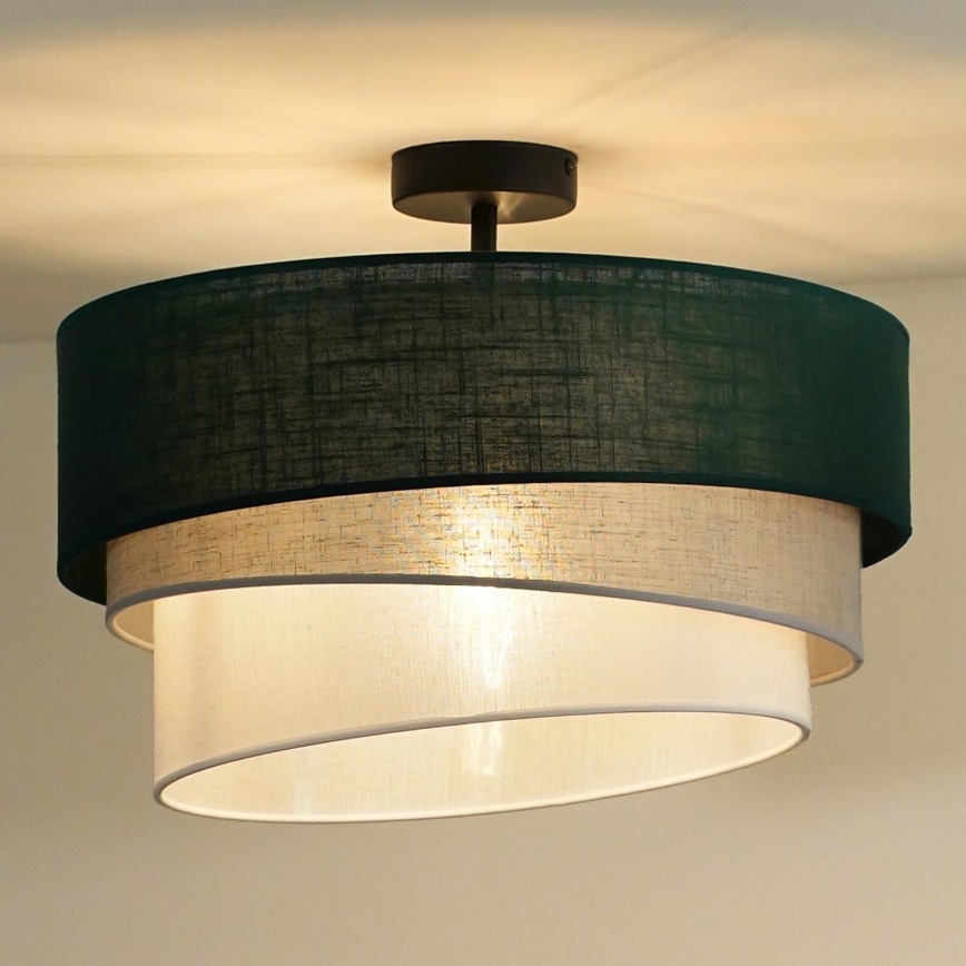 Duolla - Nadgradni luster TRIO 1xE27/15W/230V pr. 45 cm zelena/sivo/bela