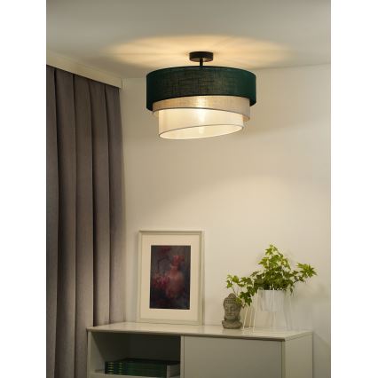 Duolla - Nadgradni luster TRIO 1xE27/15W/230V pr. 45 cm zelena/sivo/bela