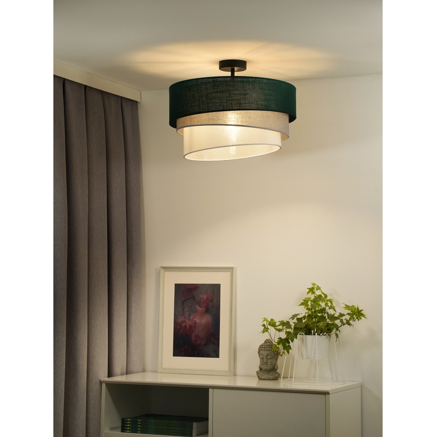 Duolla - Nadgradni luster TRIO 1xE27/15W/230V pr. 45 cm zelena/sivo/bela