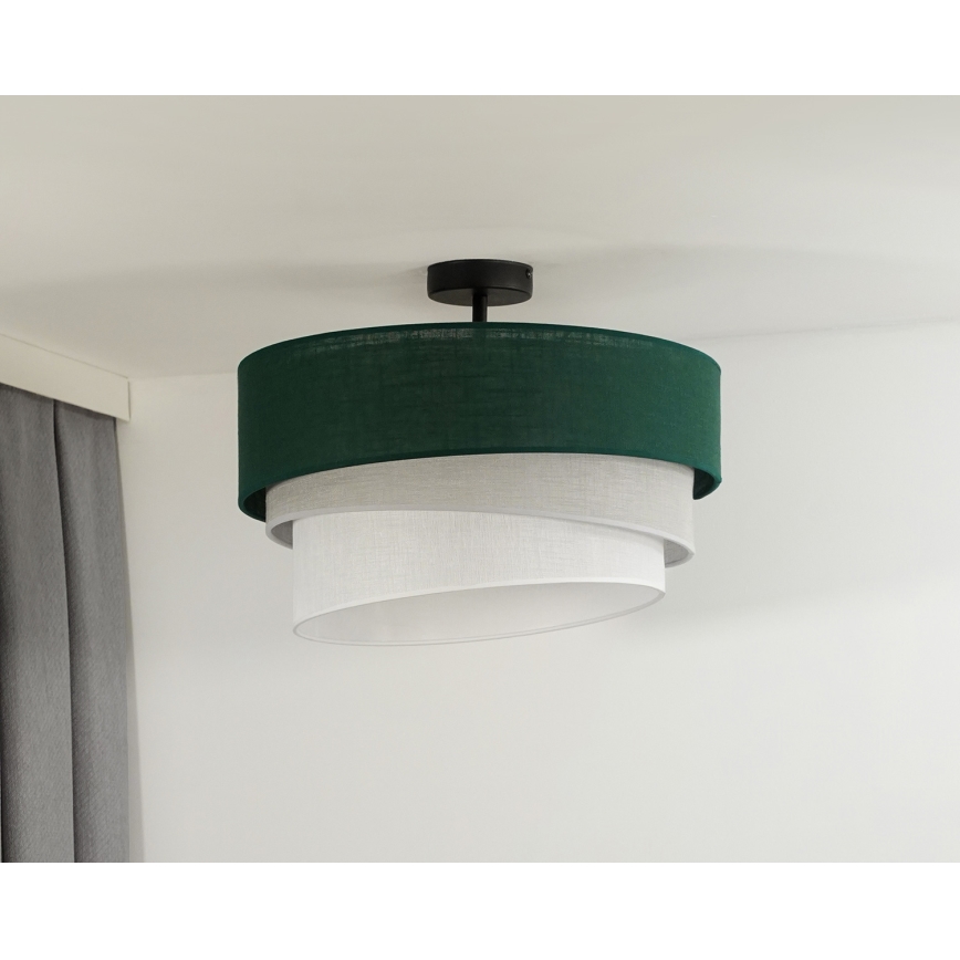Duolla - Nadgradni luster TRIO 1xE27/15W/230V pr. 45 cm zelena/sivo/bela