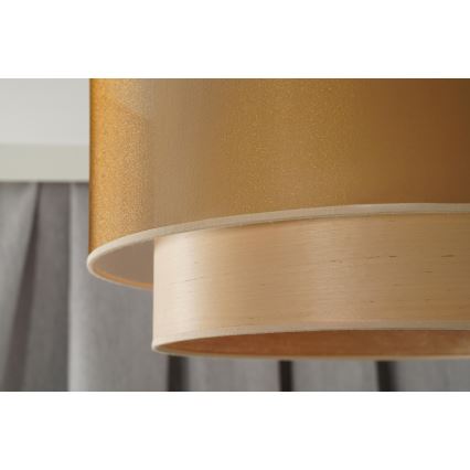 Duolla - Nadgradni luster WOOD BOHO 1xE27/15W/230V pr. 45 cm bakrena/bež