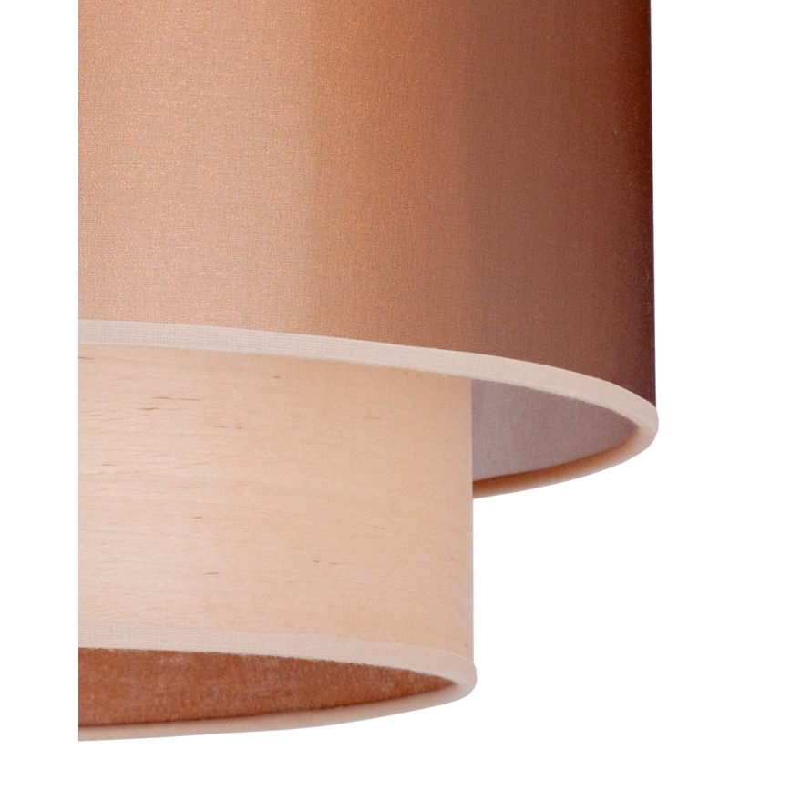 Duolla - Nadgradni luster WOOD BOHO 1xE27/15W/230V pr. 45 cm bakrena/bež