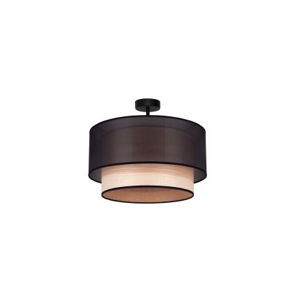 Duolla - Nadgradni luster WOOD BOHO 1xE27/15W/230V pr. 45 cm crno/bež