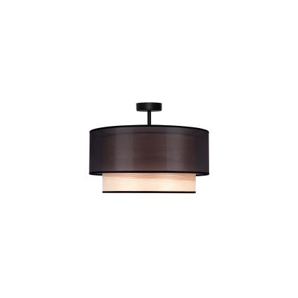 Duolla - Nadgradni luster WOOD BOHO 1xE27/15W/230V pr. 45 cm crno/bež
