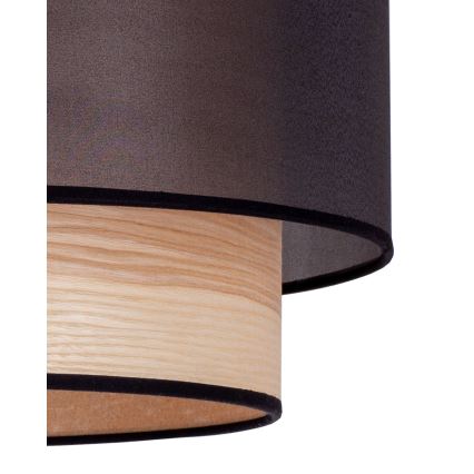 Duolla - Nadgradni luster WOOD BOHO 1xE27/15W/230V pr. 45 cm crno/bež