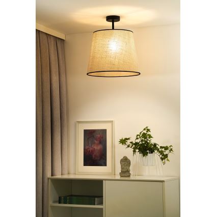 Duolla - Nadgradni luster YUTE 1xE27/15W/230V pr. 38 cm sivo/crno