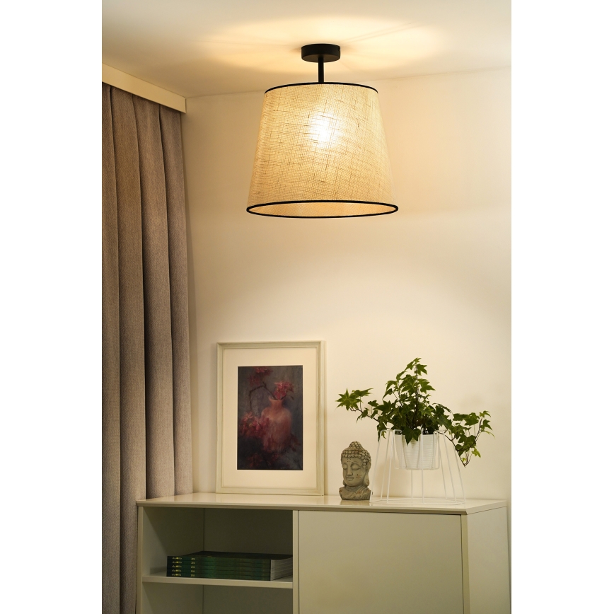 Duolla - Nadgradni luster YUTE 1xE27/15W/230V pr. 38 cm sivo/crno