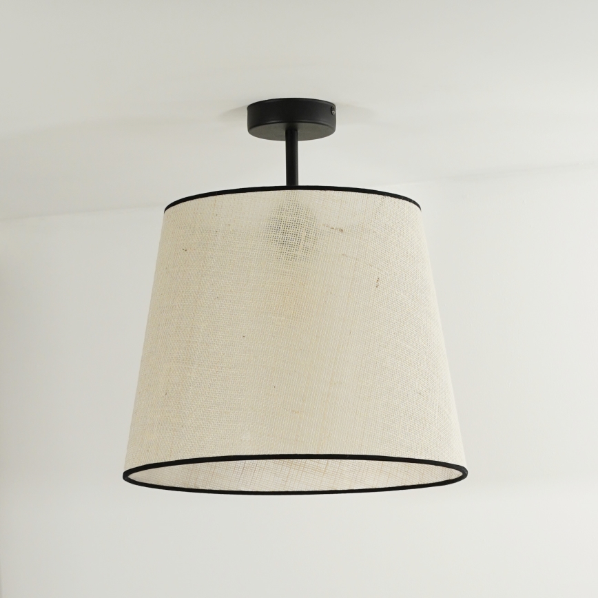 Duolla - Nadgradni luster YUTE 1xE27/15W/230V pr. 38 cm sivo/crno