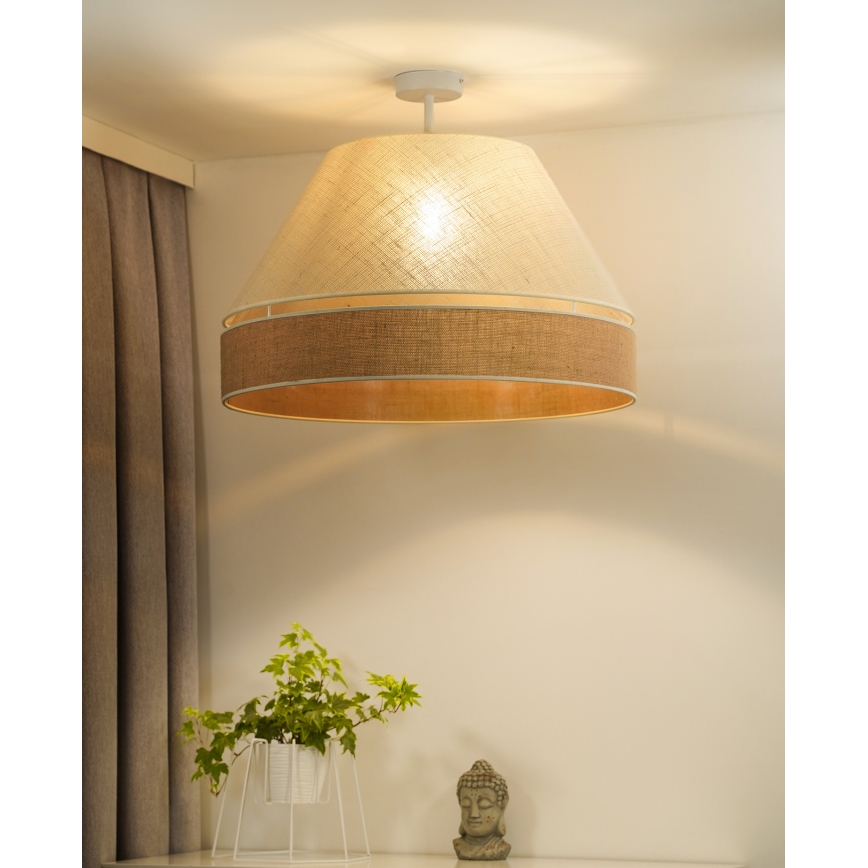 Duolla - Nadgradni luster YUTE AVIGNON 1xE27/15W/230V pr. 60 cm kremasta/bež