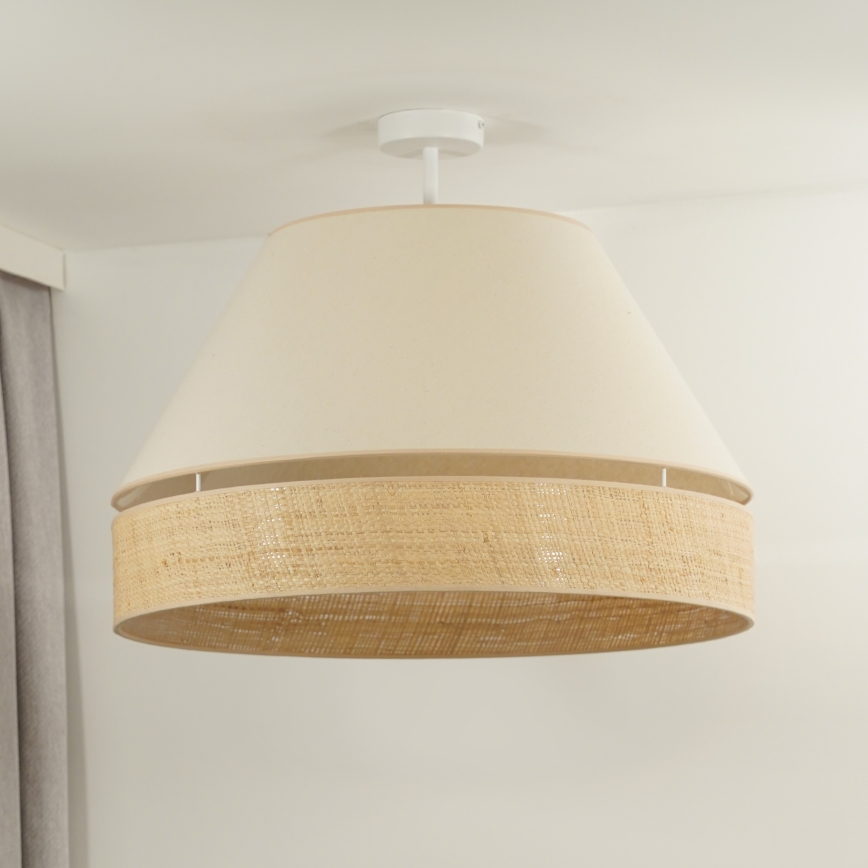 Duolla - Nadgradni luster YUTE AVIGNON 1xE27/15W/230V pr. 60 cm kremasta/bež