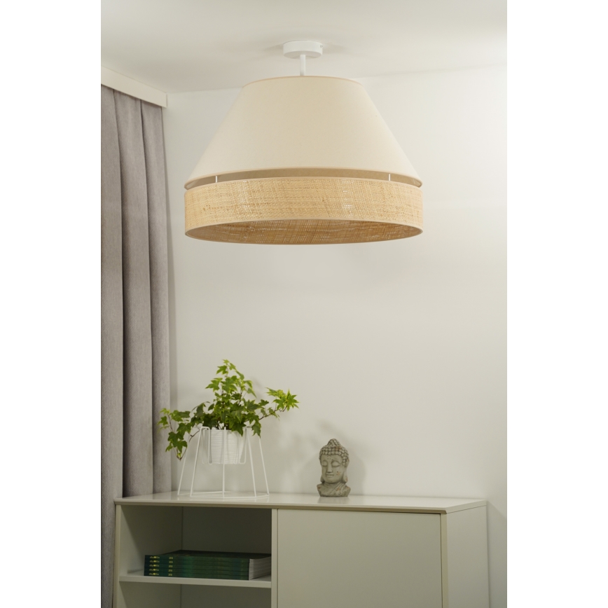 Duolla - Nadgradni luster YUTE AVIGNON 1xE27/15W/230V pr. 60 cm kremasta/bež