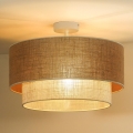 Duolla - Nadgradni luster YUTE BOHO 1xE27/15W/230V pr. 45 cm braon/kremasta