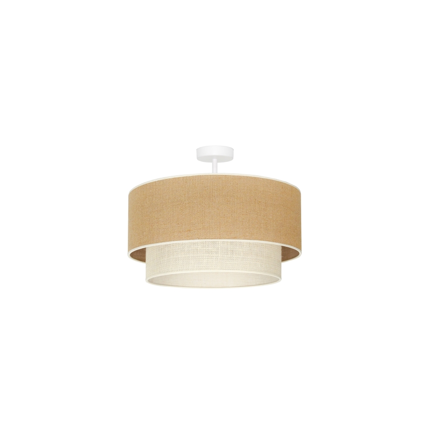 Duolla - Nadgradni luster YUTE BOHO 1xE27/15W/230V pr. 45 cm braon/kremasta