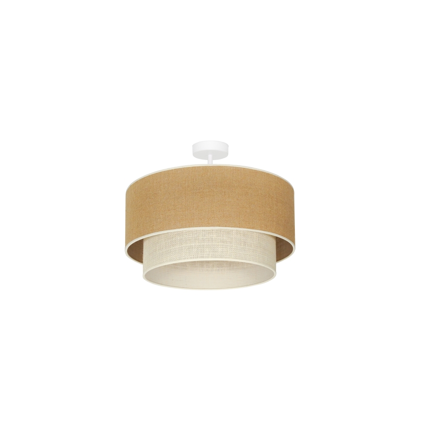 Duolla - Nadgradni luster YUTE BOHO 1xE27/15W/230V pr. 45 cm braon/kremasta