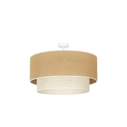 Duolla - Nadgradni luster YUTE BOHO 3xE27/15W/230V pr. 60 cm braon/kremasta