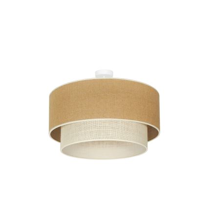 Duolla - Nadgradni luster YUTE BOHO 3xE27/15W/230V pr. 60 cm braon/kremasta