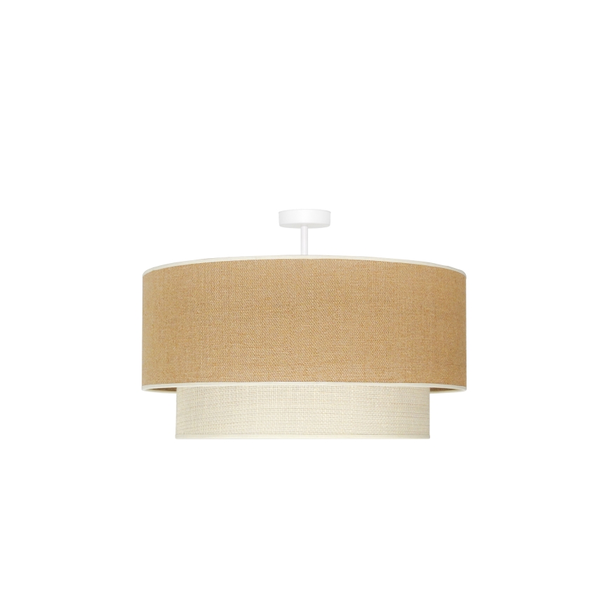 Duolla - Nadgradni luster YUTE BOHO 3xE27/15W/230V pr. 60 cm braon/kremasta