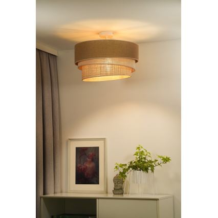 Duolla - Nadgradni luster YUTE TRIO 1xE27/15W/230V pr. 45 cm braon/sivo/bež