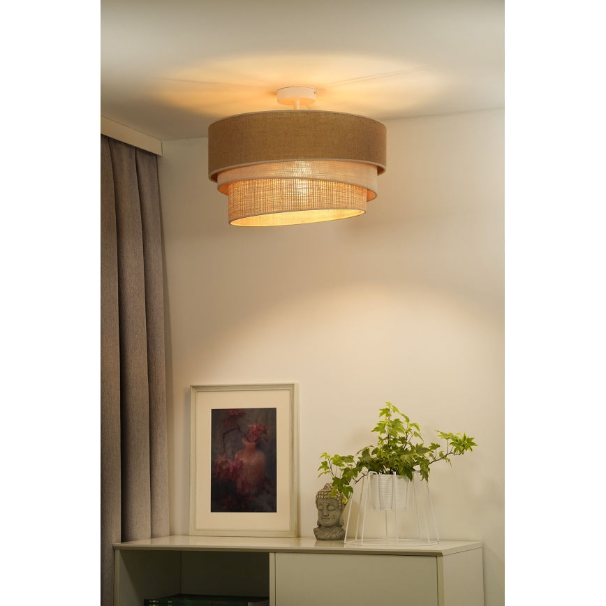 Duolla - Nadgradni luster YUTE TRIO 1xE27/15W/230V pr. 45 cm braon/sivo/bež