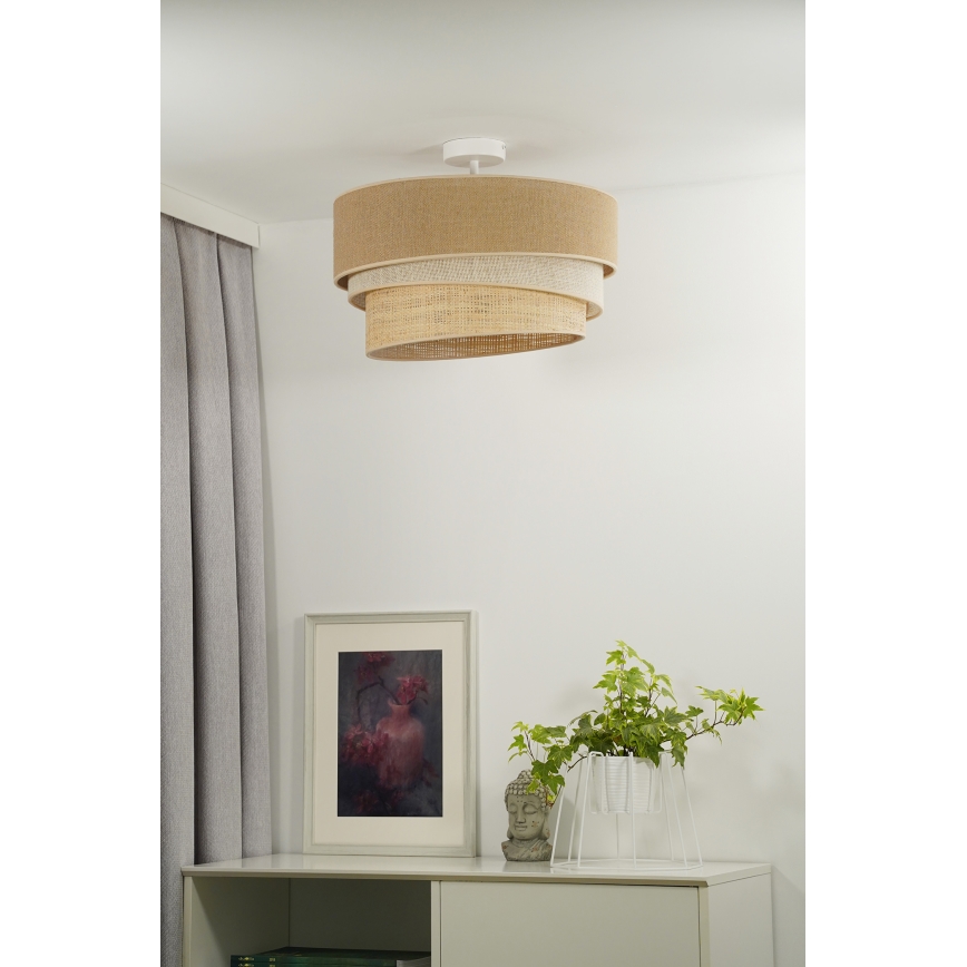 Duolla - Nadgradni luster YUTE TRIO 1xE27/15W/230V pr. 45 cm braon/sivo/bež