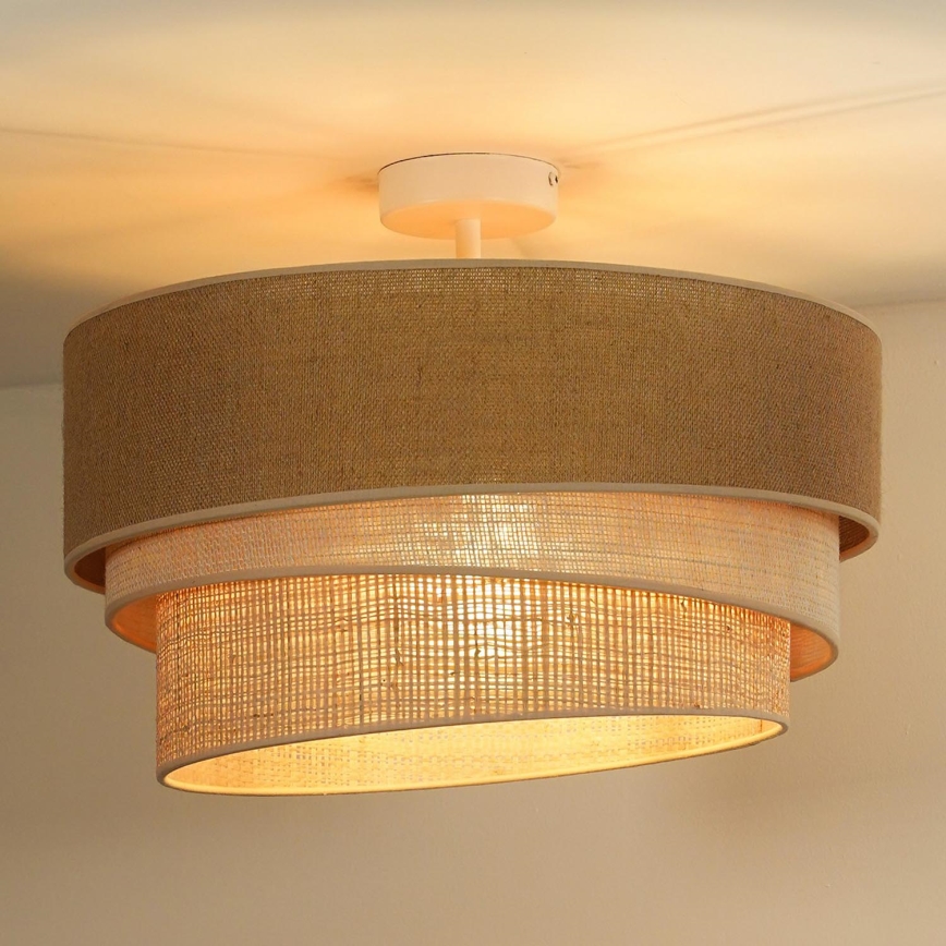 Duolla - Nadgradni luster YUTE TRIO 3xE27/15W/230V pr. 60 cm braon/sivo/bež