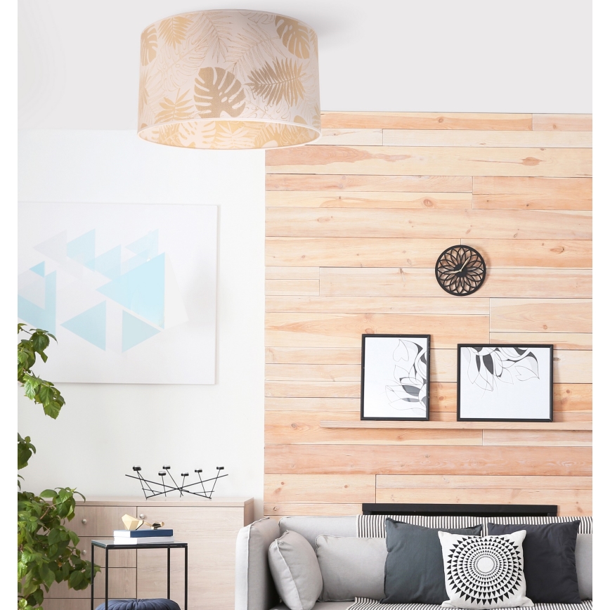 Duolla - Plafonjera ARECA 1xE27/40W/230V pr. 45 cm mesing/bela