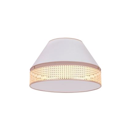Duolla - Plafonjera AVIGNON 1xE27/15W/230V pr. 50 cm bela/ratan