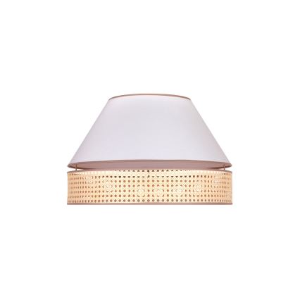 Duolla - Plafonjera AVIGNON 1xE27/15W/230V pr. 50 cm bela/ratan