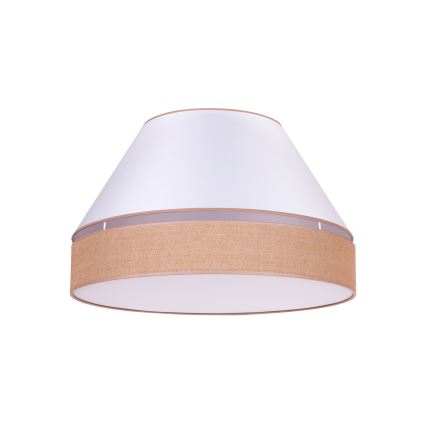 Duolla - Plafonjera AVIGNON 3xE27/15W/230V pr. 60 cm bela/braon
